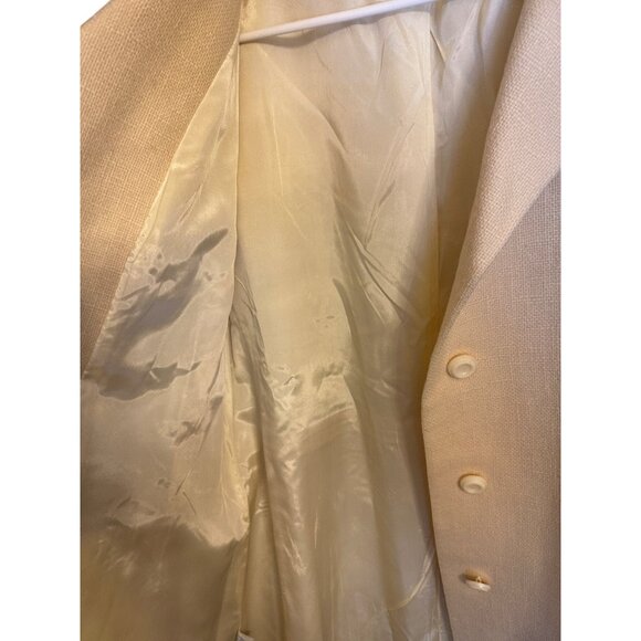 Womens Size Large Yellow Winter Classic  Outerwear Wool Blend Casual Long Coat - Picture 10 of 14